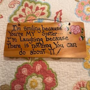 Decorative Wooden Sister Sign